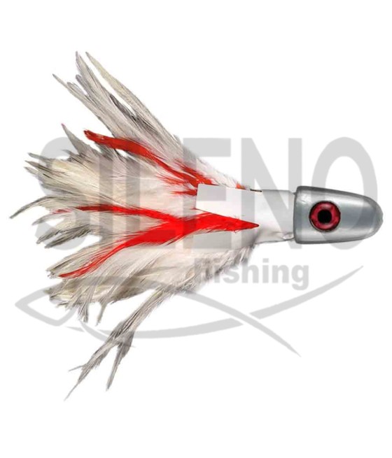Trolling Feathers White/Red...